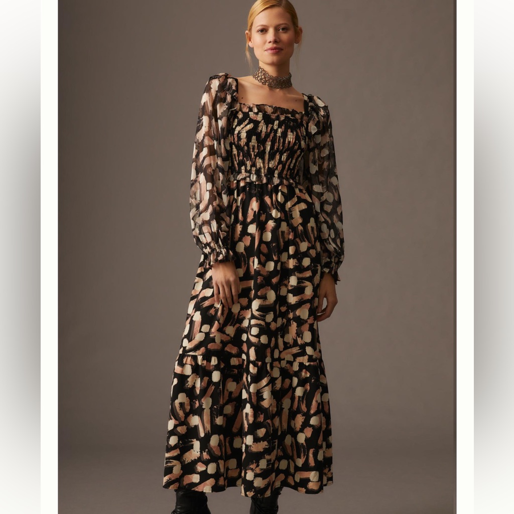 Anthropologie Square Neck Dress